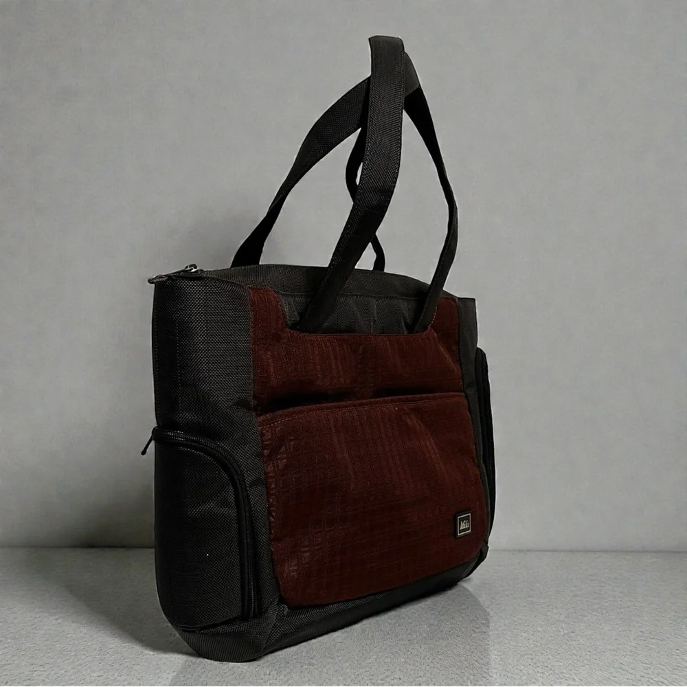 REI Inside Passage Accessory Tote Insulated Padded Tote Bag Maroon Gray 16